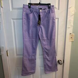 DG2 by Diane Gilman Lavender Colored Denim Jeans Size 14P